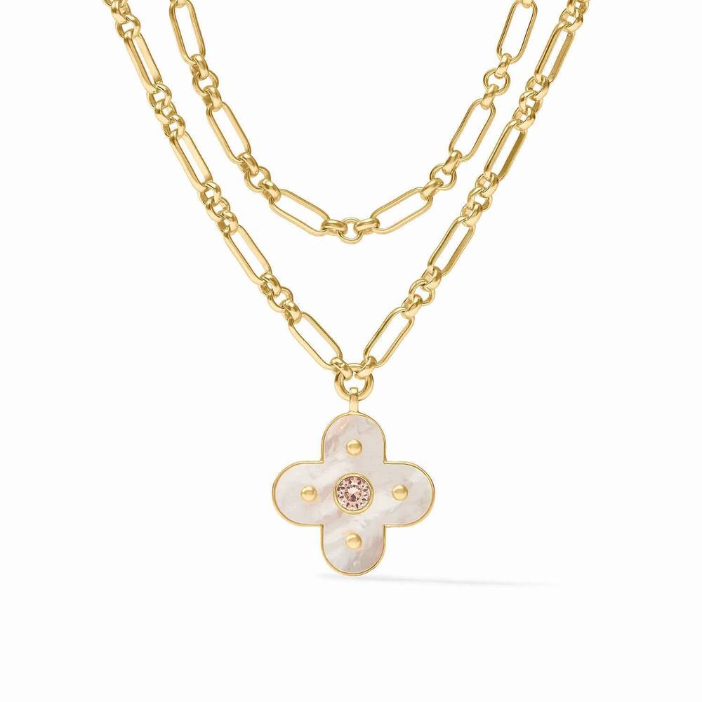NEW JULIE VOS women's colette statement necklace in champagne